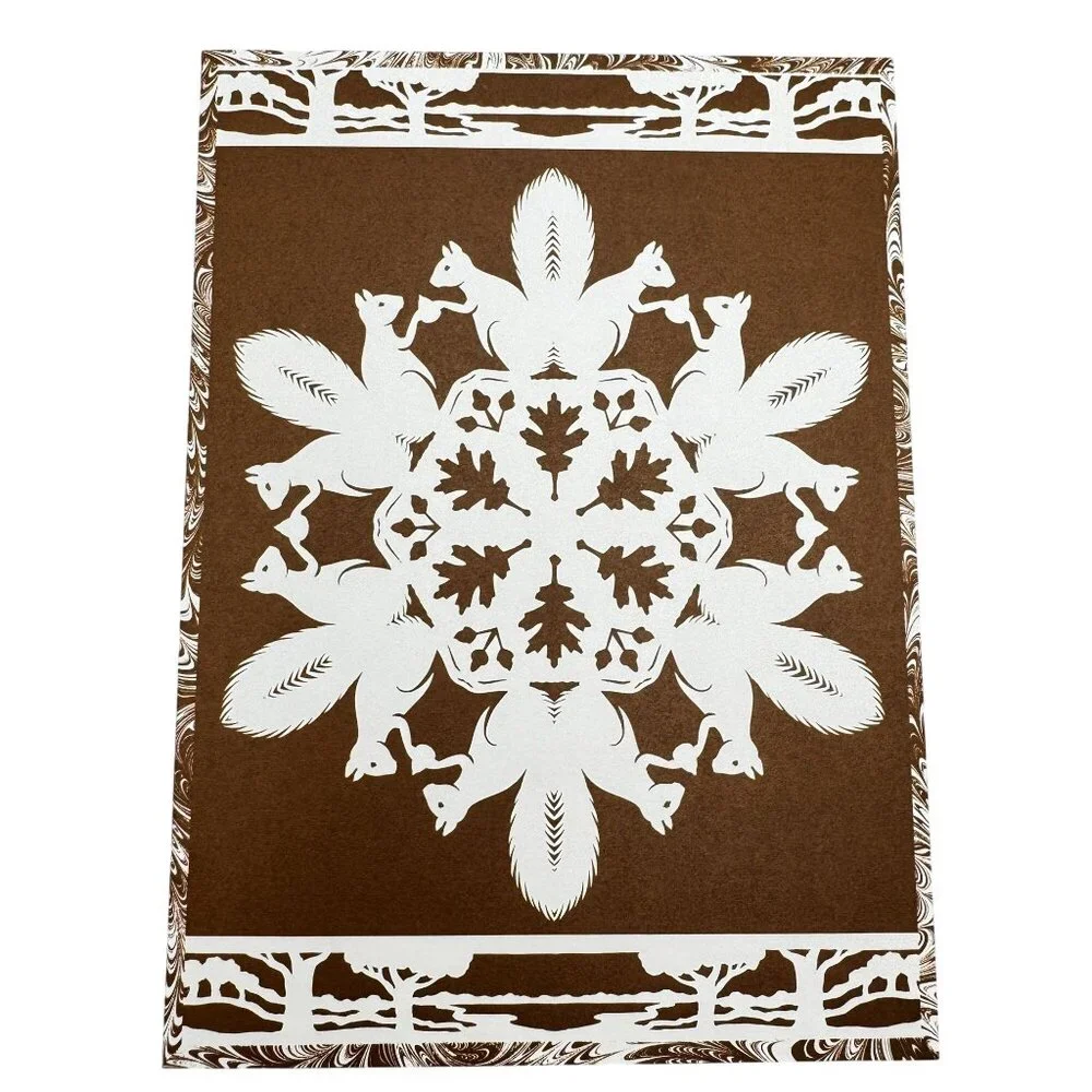 Carol Menninga 8 Blank Greeting Card Set Rabbit Squirrel Frog Heron Snowflake